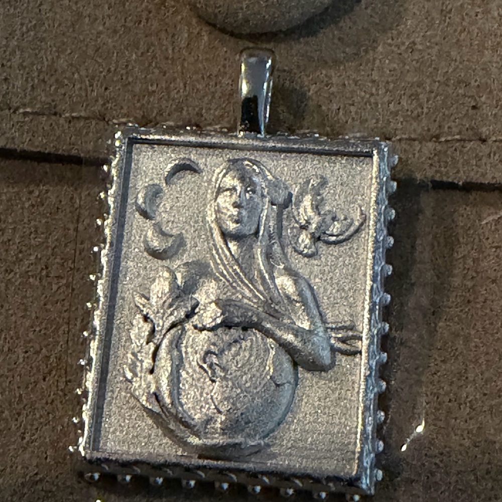 Awe Inspired “mystery” Sterling Silver Charm Pendant Mother Earth 🌎